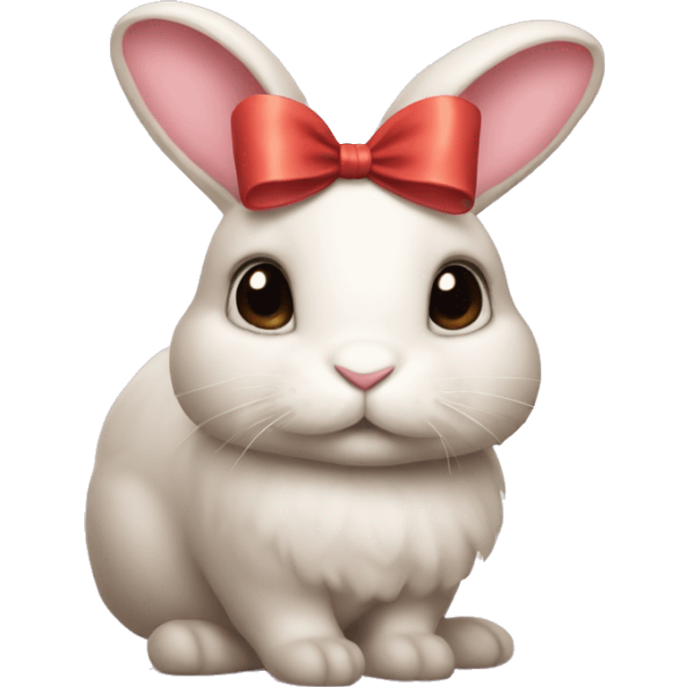 Bunny with bow on head emoji