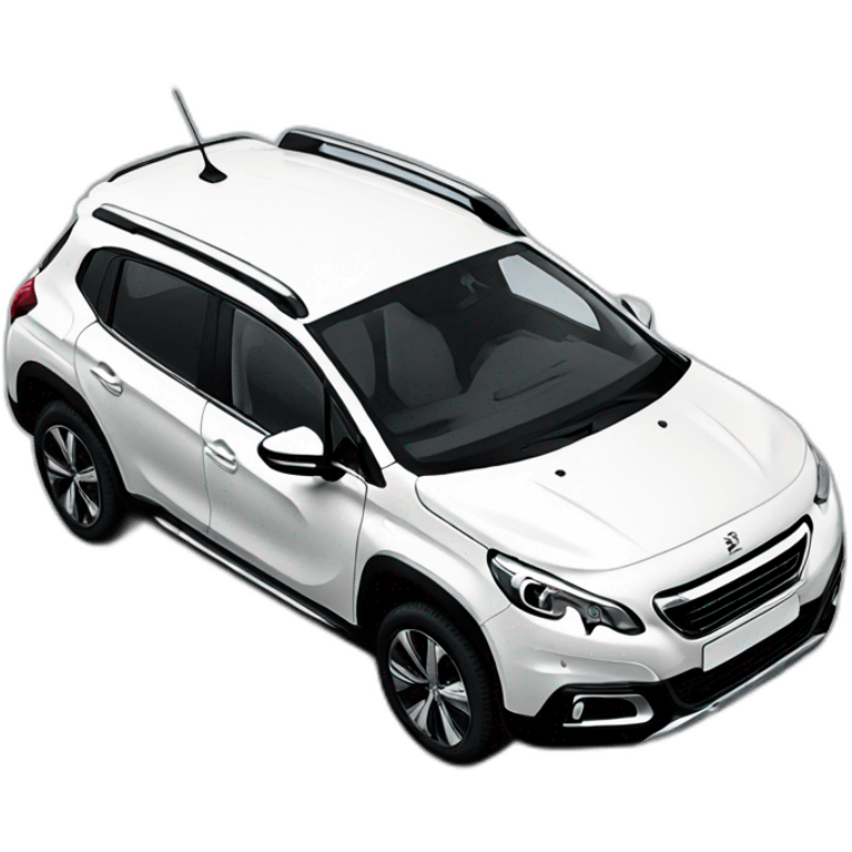 White Peugeot 2008 with sunroof  emoji