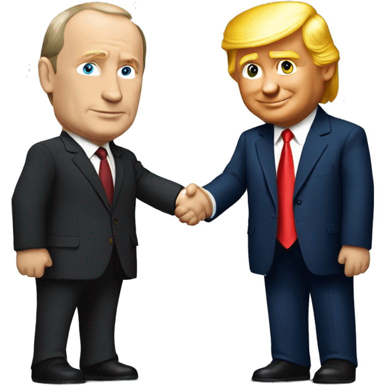 trump shaking hands with putin  emoji