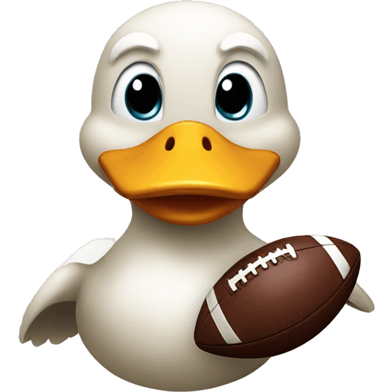 Duck with a football  emoji