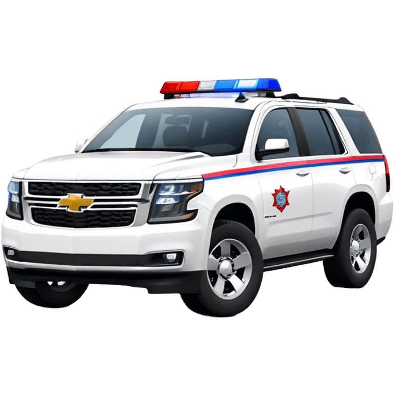 Emergency Response SUV - Chevrolet Tahoe (Model Year: 2021) (Iconic colour: White with red/blue sirens) emoji