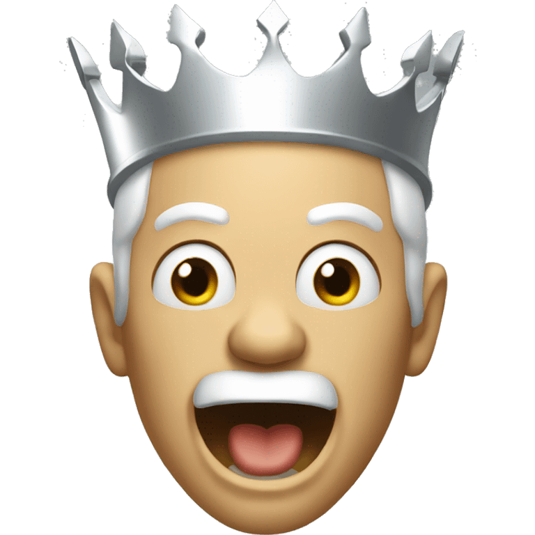 yelling white king emoji