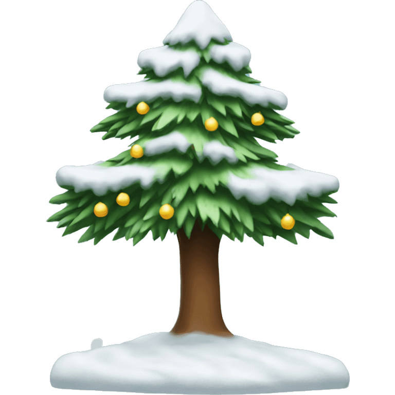 Snowy Christmas tree emoji