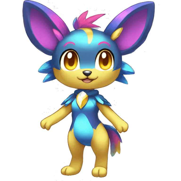 Anthro Sona Colorful Sparkly Shiny Fakemon Full Body emoji