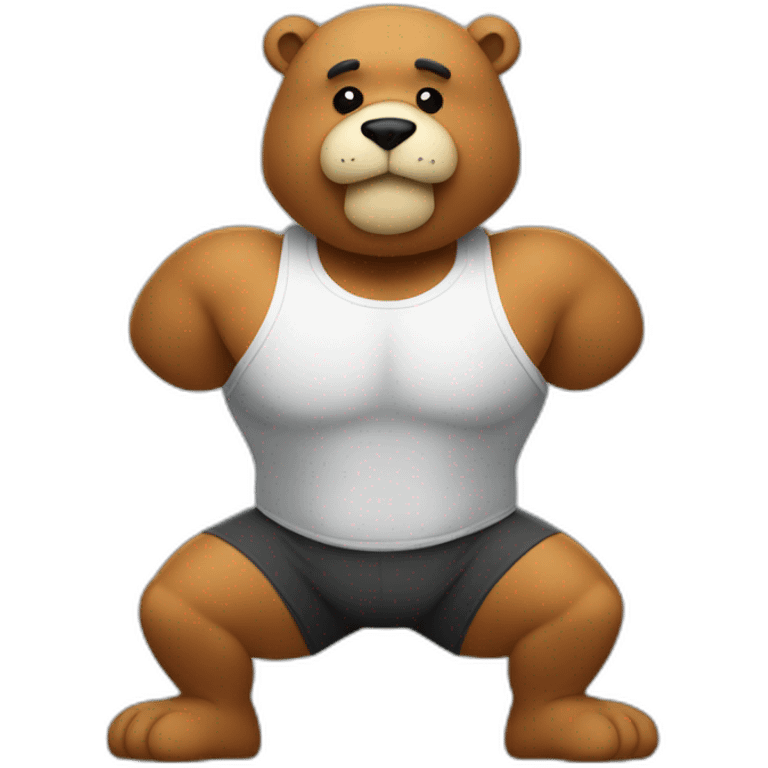 Ours qui fait de la musculation  emoji