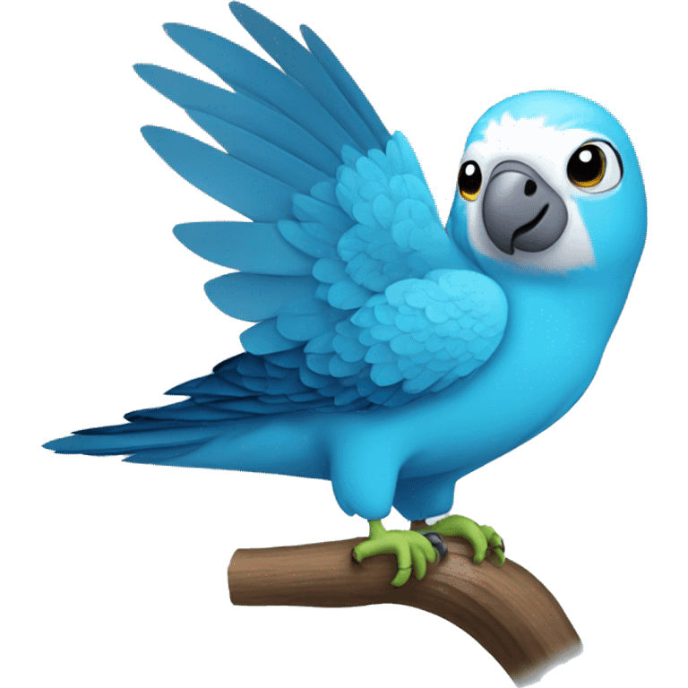 blue parakeet  emoji