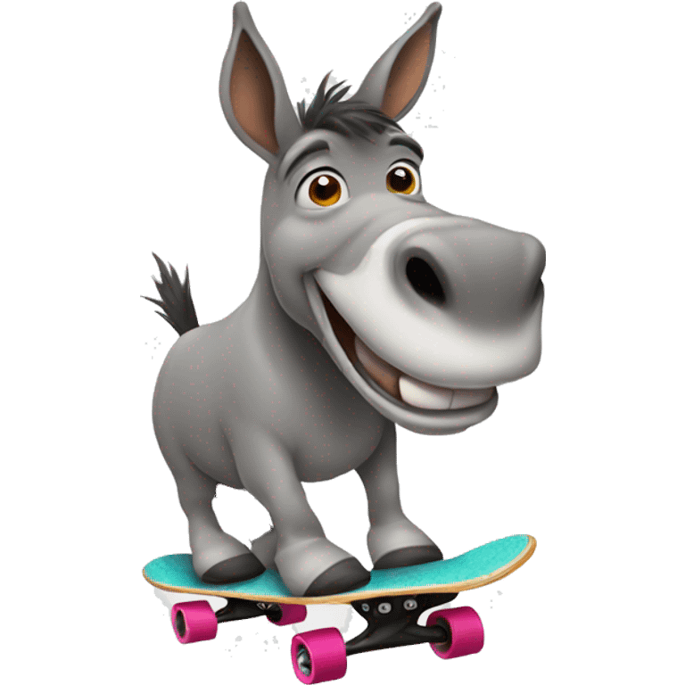 Donkey on a skateboard emoji