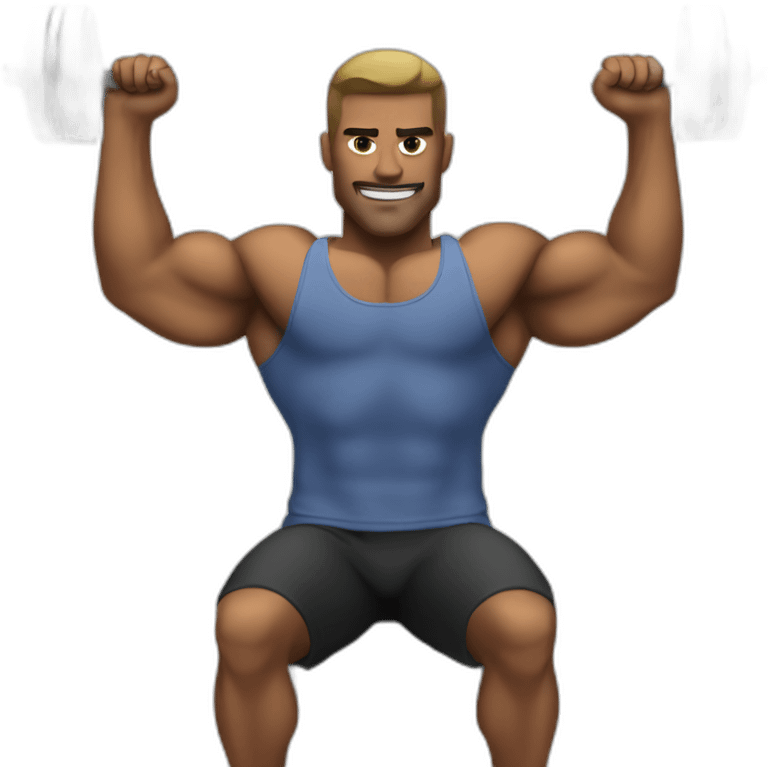 Strong man bench press emoji