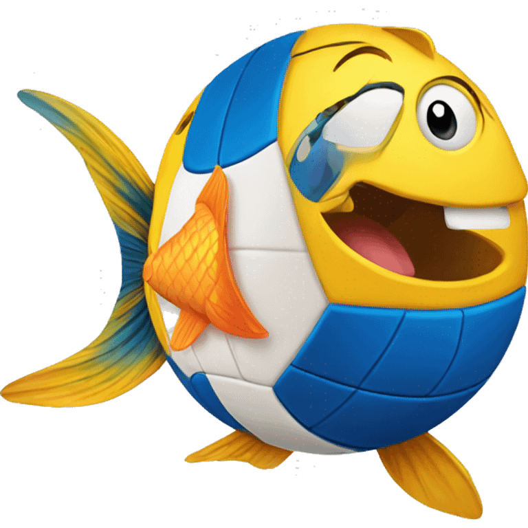 Fish playing volleyball  emoji