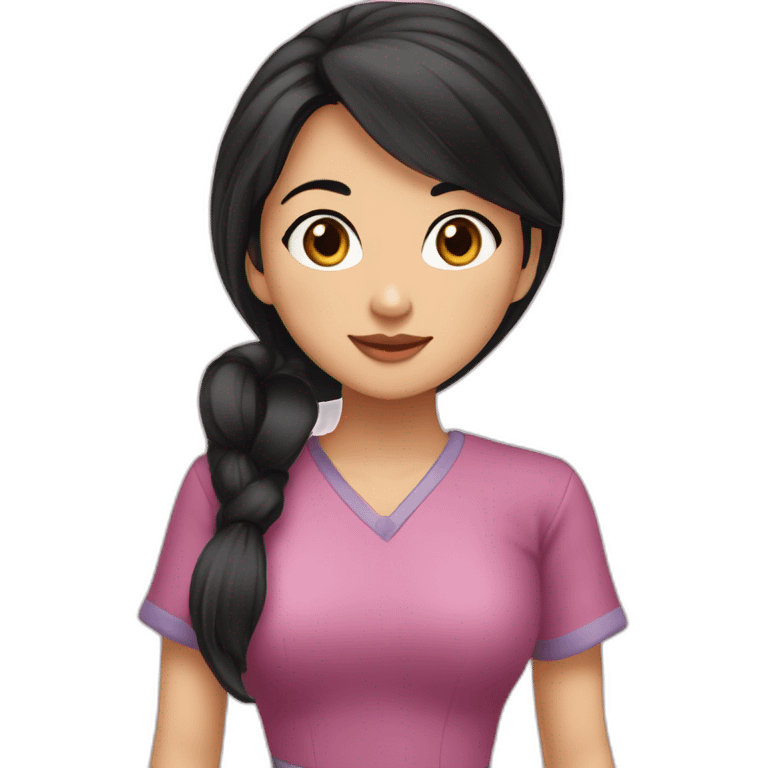 Evelyn Cathy Widjaja - asian black hair girl emoji