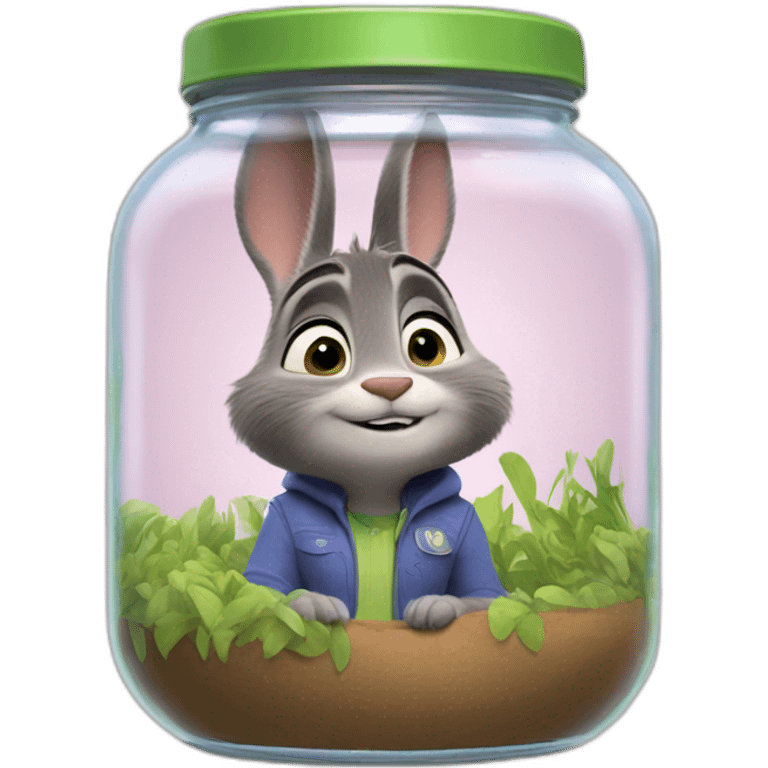 judy hopps from zootopia in a jar emoji