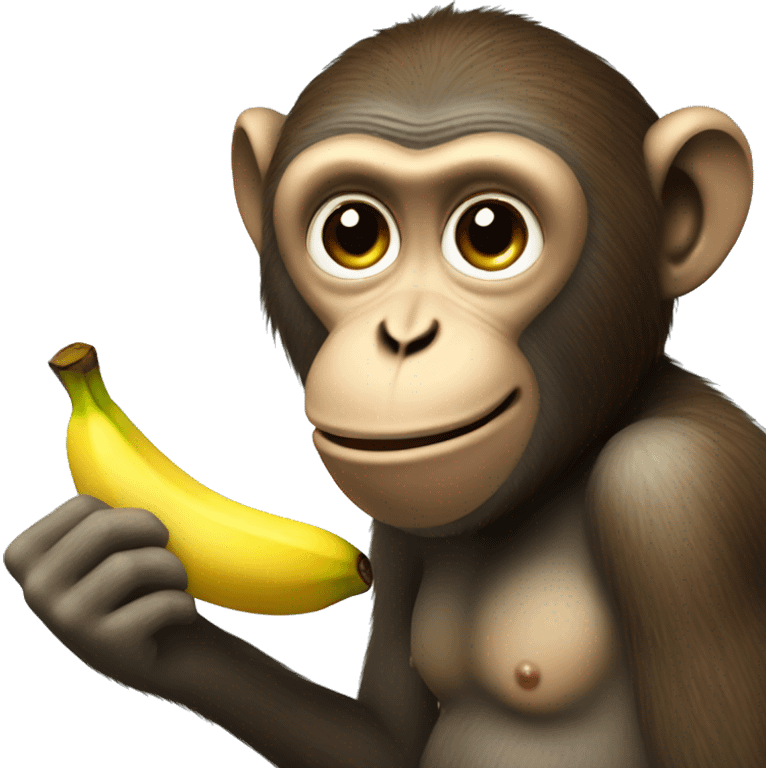 Monkey eating banana  emoji