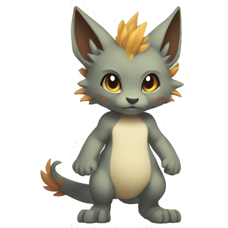 a anthro chibi-style Fakémon-hybrid full body emoji