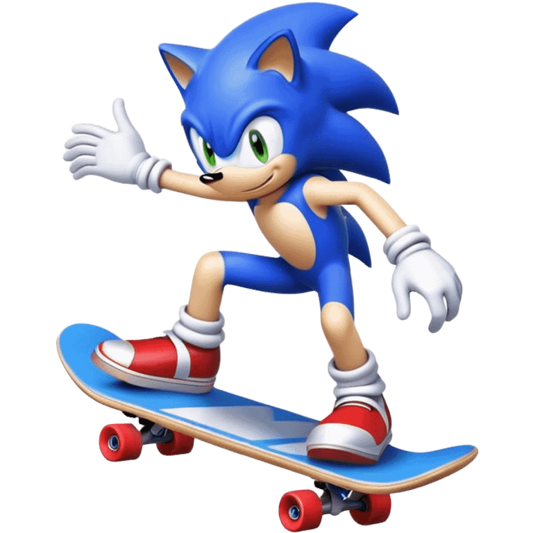 sonic on skateboard emoji