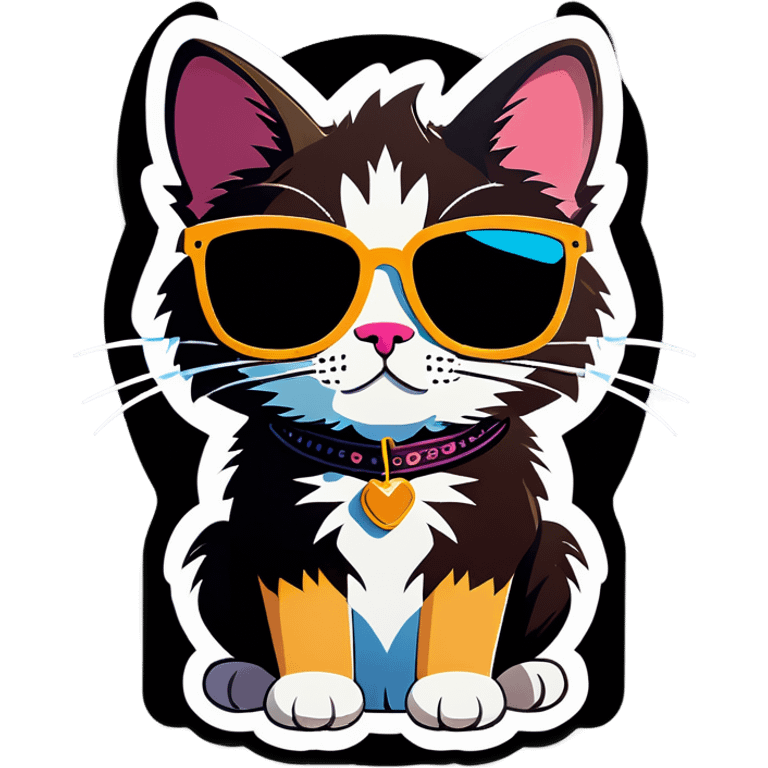 Cat with sunglasses emoji