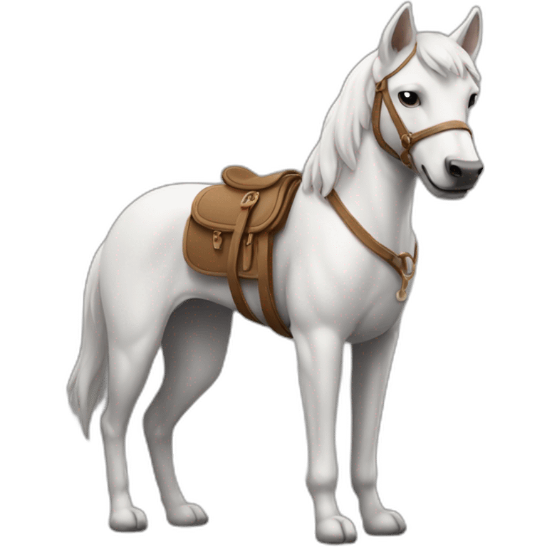 Un chien sur un cheval emoji