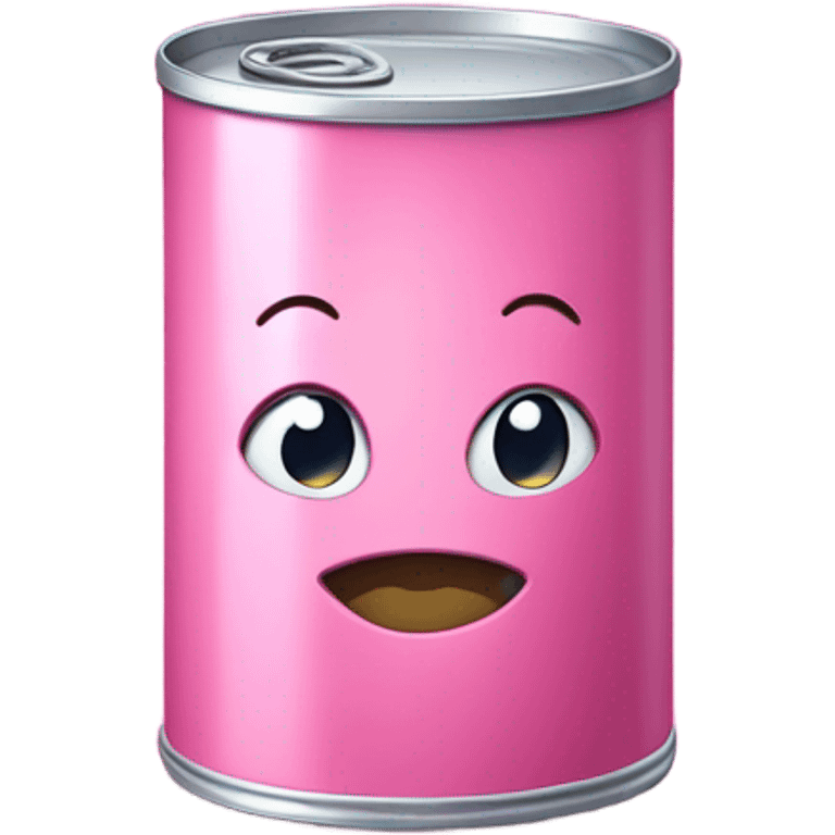 Pink soup can with glitter  emoji