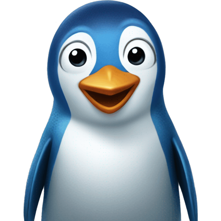 Blue penguin emoji