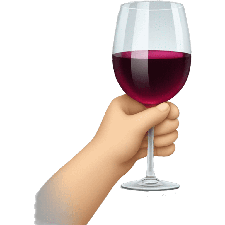 Glass of wine in a hand emoji