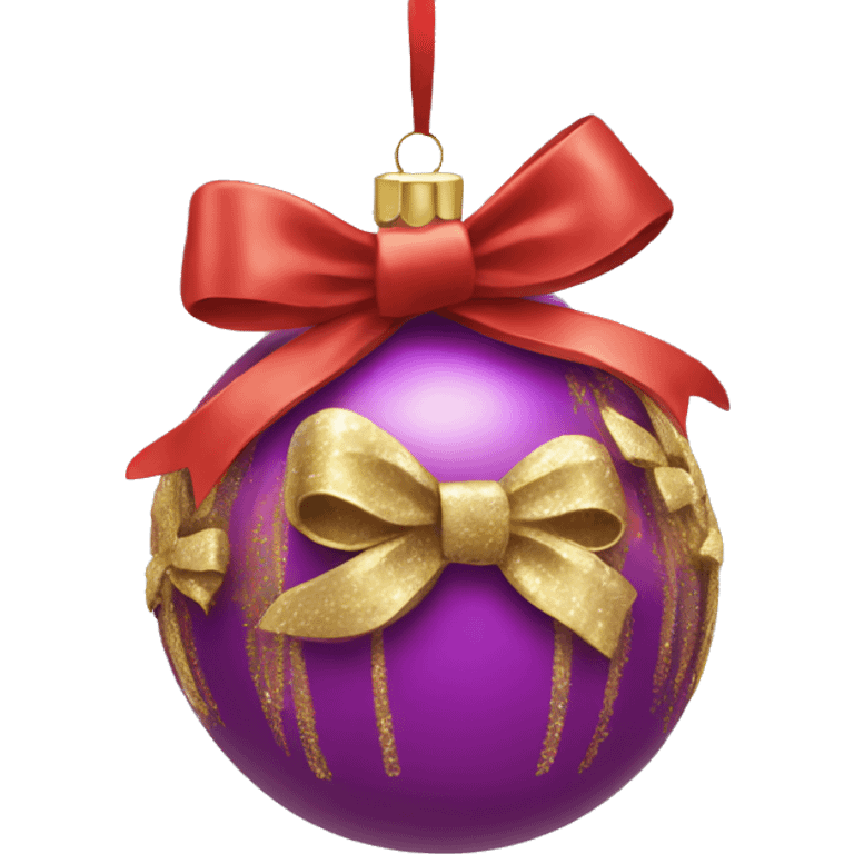 Bauble with bow emoji