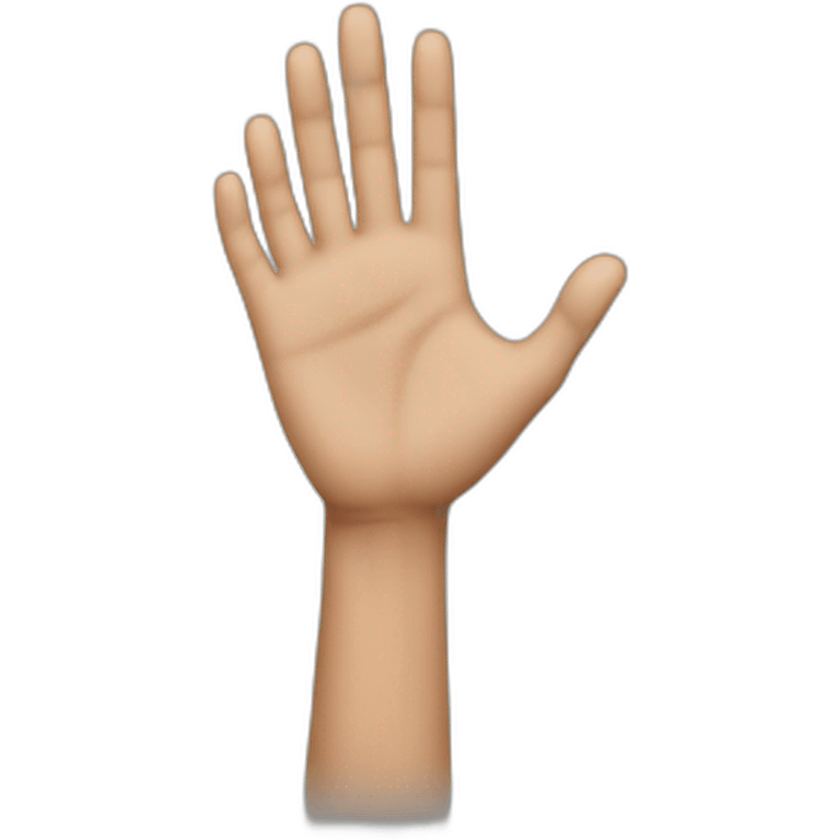 Man with open hand in front of him emoji