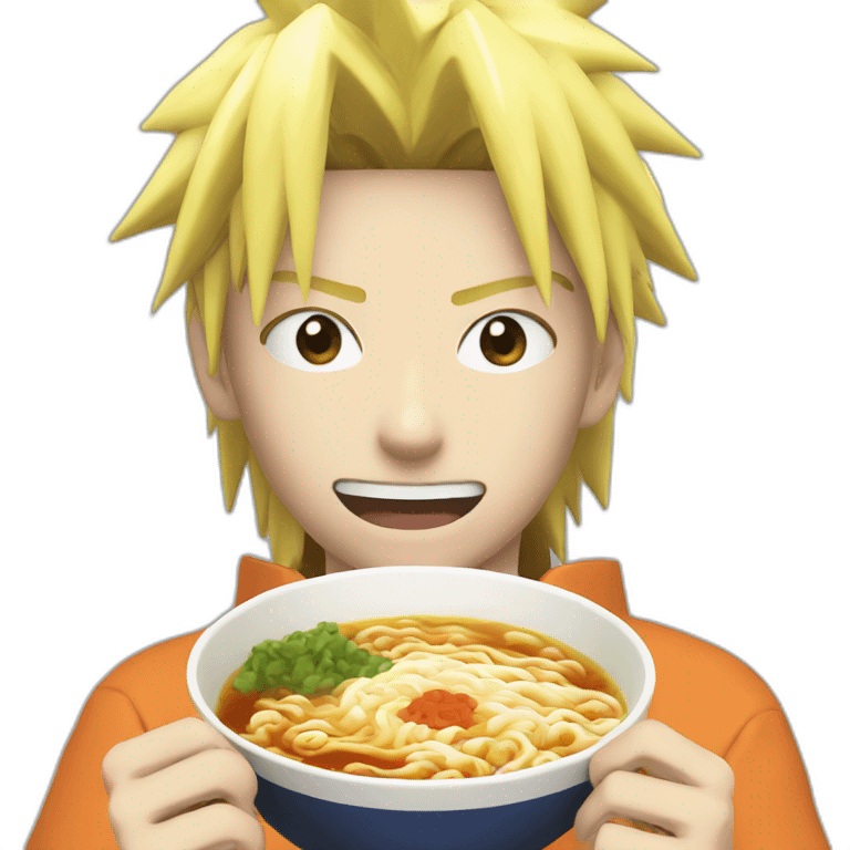 Naruto blond eat Ramen emoji