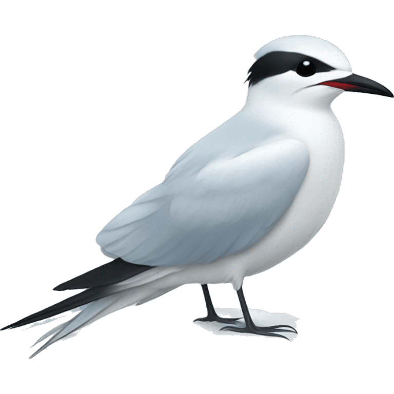 Arctic tern with snow emoji