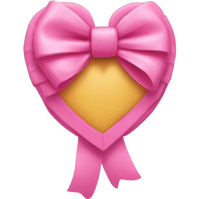 Pink bow heart  emoji