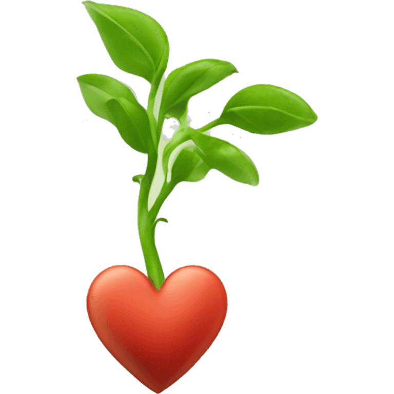 heart shape seed with Sprout emoji