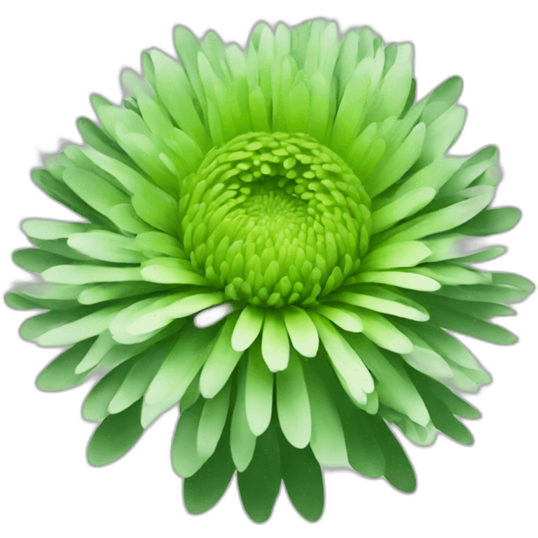 Green chrysanthemum emoji