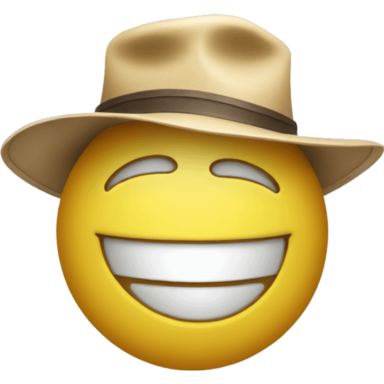 Smiley face tipping his hat emoji