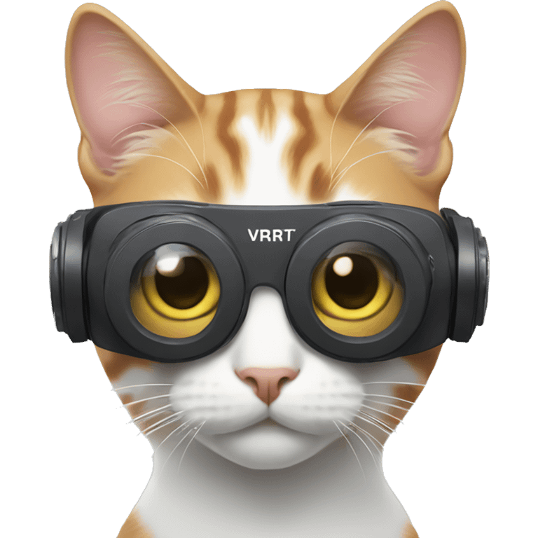 Cat with vr emoji