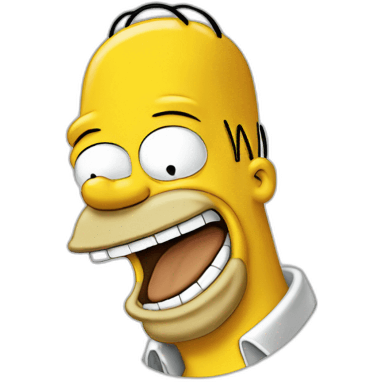 Homer simpson laughing emoji