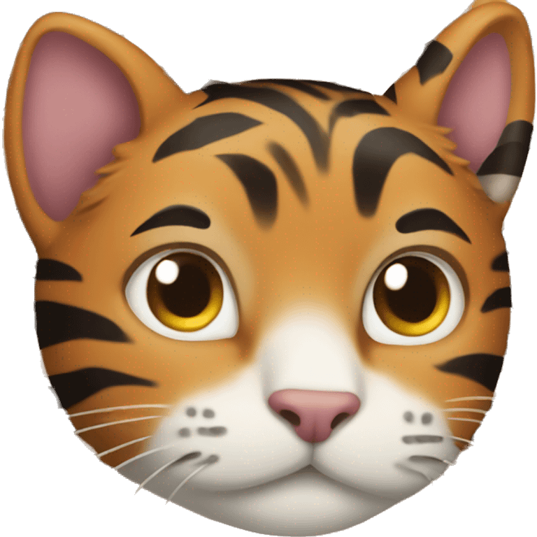 Cat tiger stripes emoji