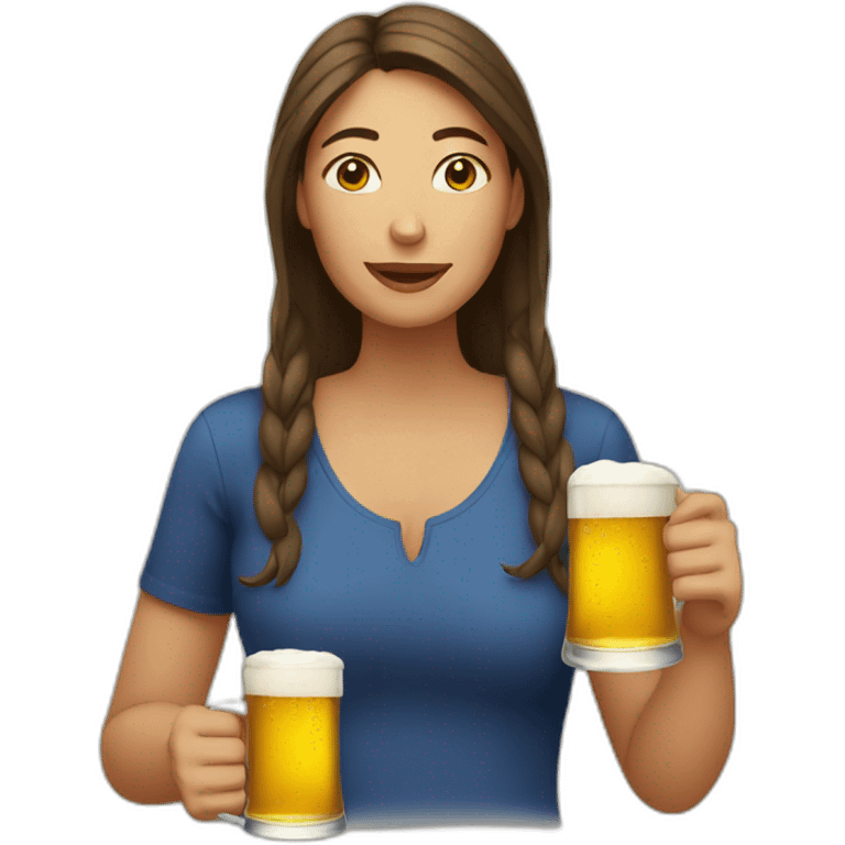 woman drinking beer emoji