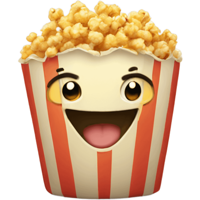 Smiling popcorn  emoji