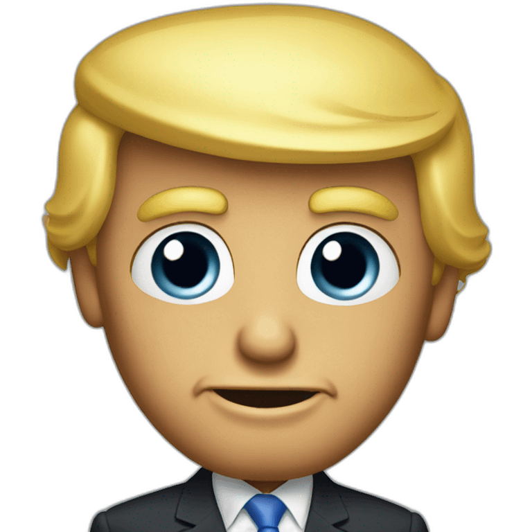 Donald trump with a big smirk emoji