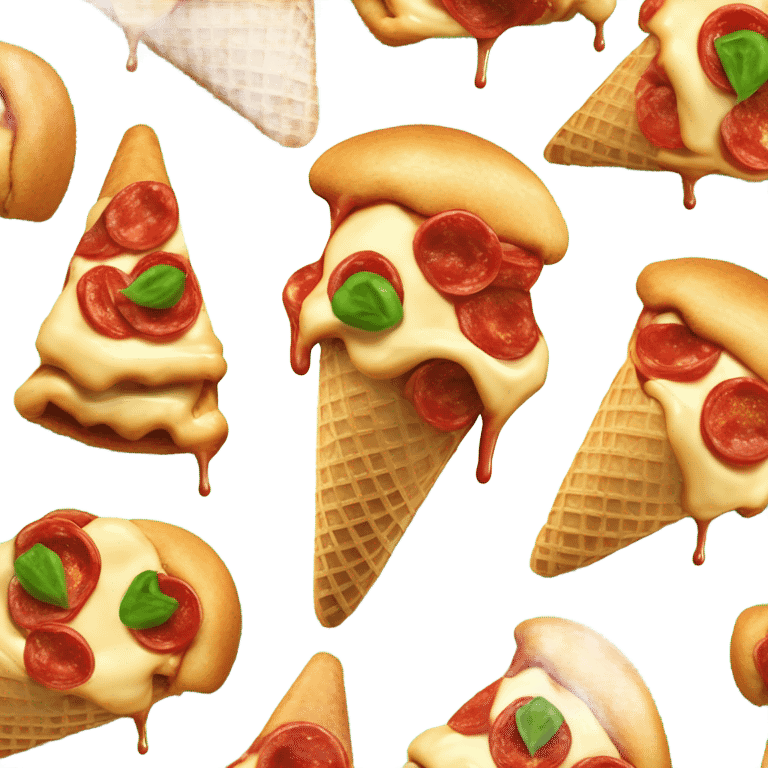 Pizza ice cream  emoji