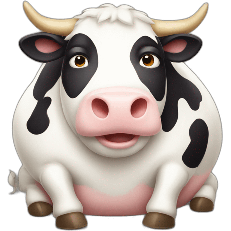 Morbidly Obese cow emoji