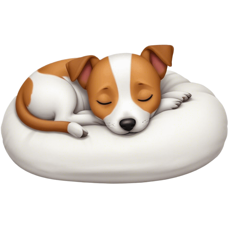 Jack Russel terrier sleeping  emoji