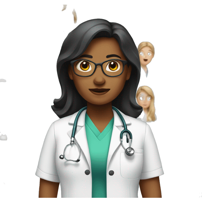 Shifting woman doctor emoji