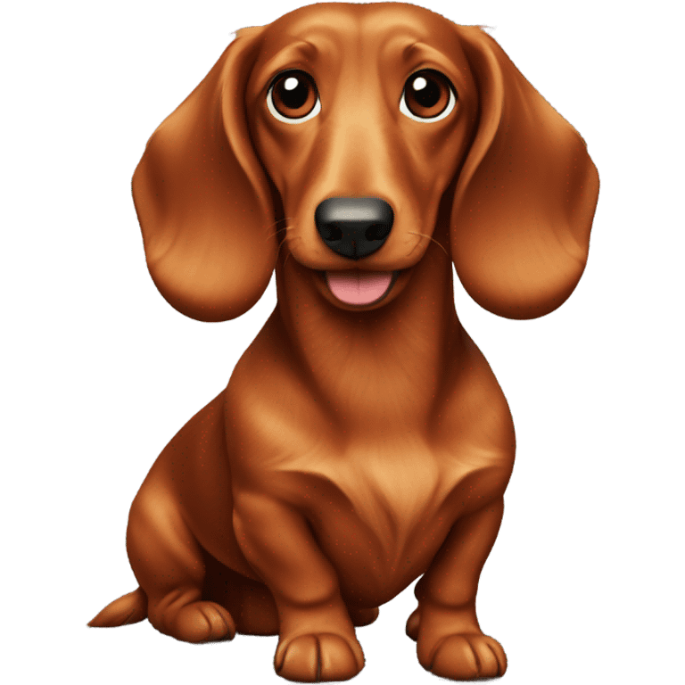 red dachshund with long hair emoji