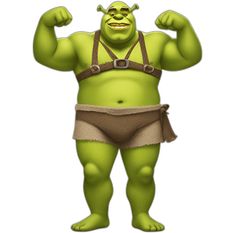 Shrek wearing bikini emoji