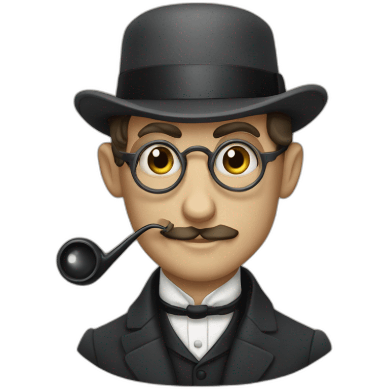 Sherlock  Holmes with monocle emoji