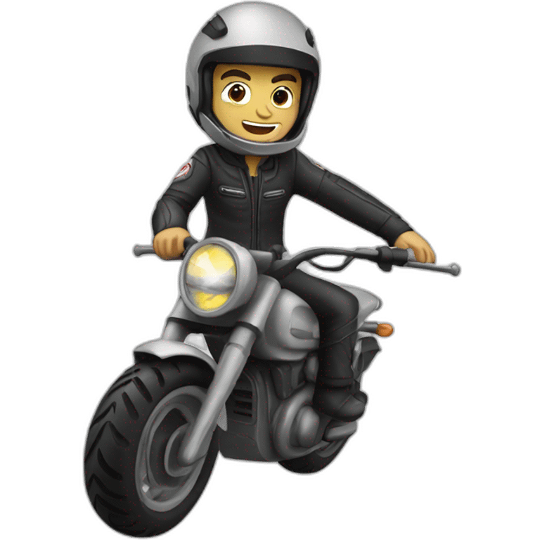 Moto rindo emoji