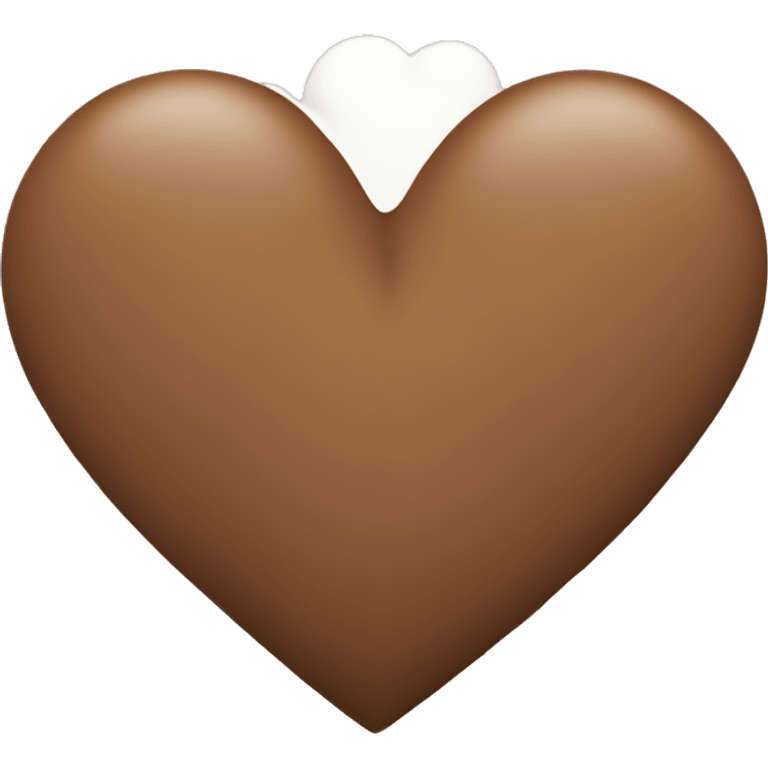 brown heart with small clouds on the side emoji