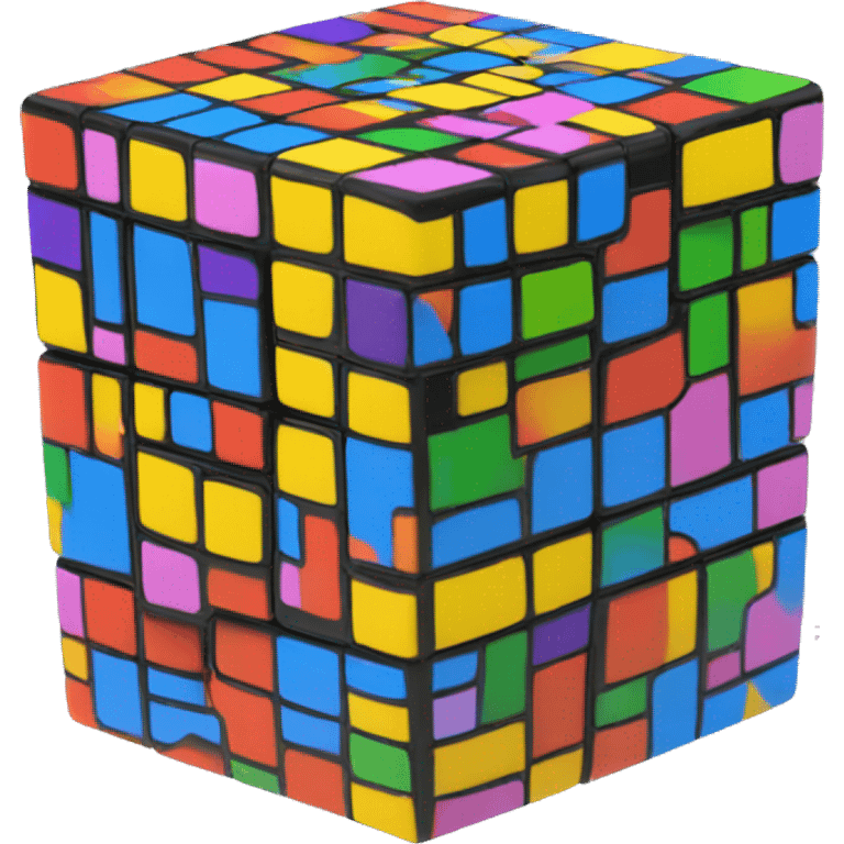 a perfect rubix cube with completed sides emoji