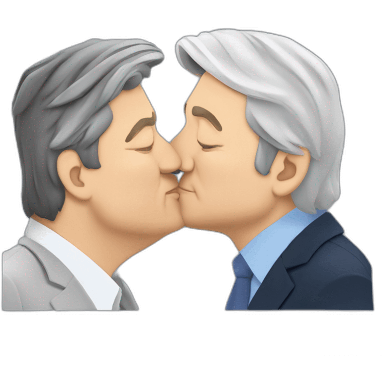 jean luc mélanchon kiss marine le pen emoji