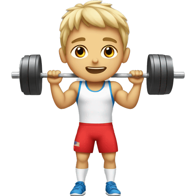 summer olympics boy weightlifting emoji