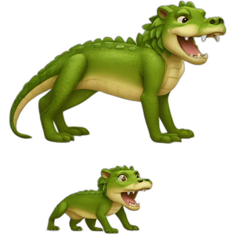 Crocodile Lion emoji